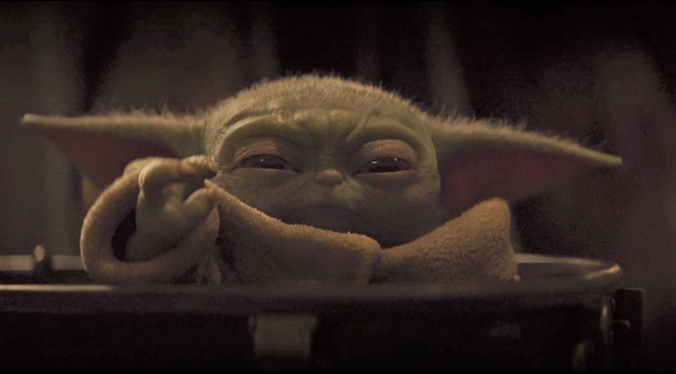 This meme is a screenshot of the character Baby Yoda from the TV show "The Mandalorian" with a surprised expression. The text "I have spoken" appears in the image, which is a quote from the show. The meme is likely being used to express surprise or shock at something.
